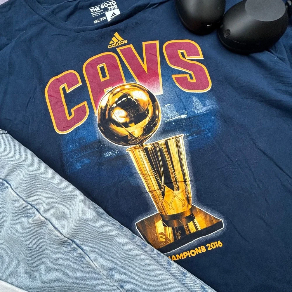 Adidas Mens Cleveland Cavaliers 2016 NBA Champions T-Shirt Navy Blue‎ 2XL 0725